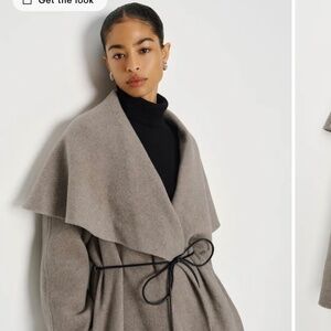 Reformation Kay Double Faced Coat Grey - Size XS